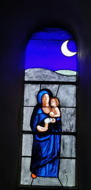 Vitrail Bleu — Église de Boult-aux-Bois